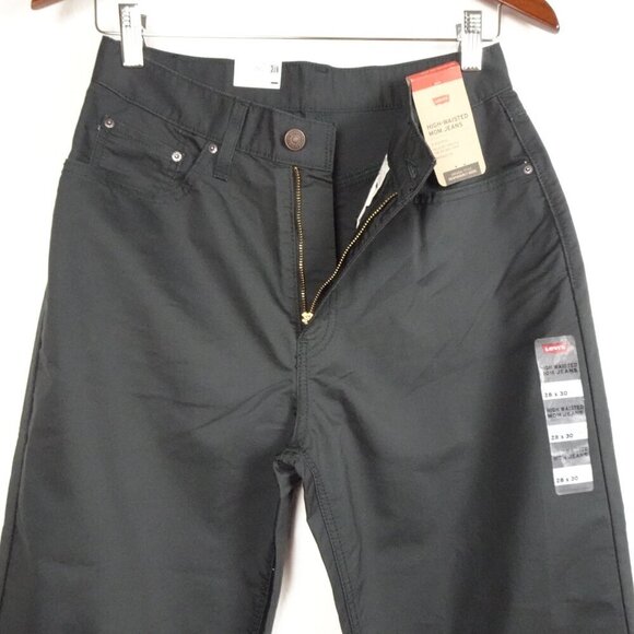 Levi's Mom Jeans Women's Size 28x30 Black Blended Fabric Tapered - Picture 4 of 12